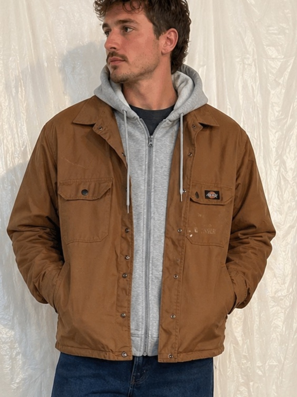Dickies Men's Brown Shirt Jacket